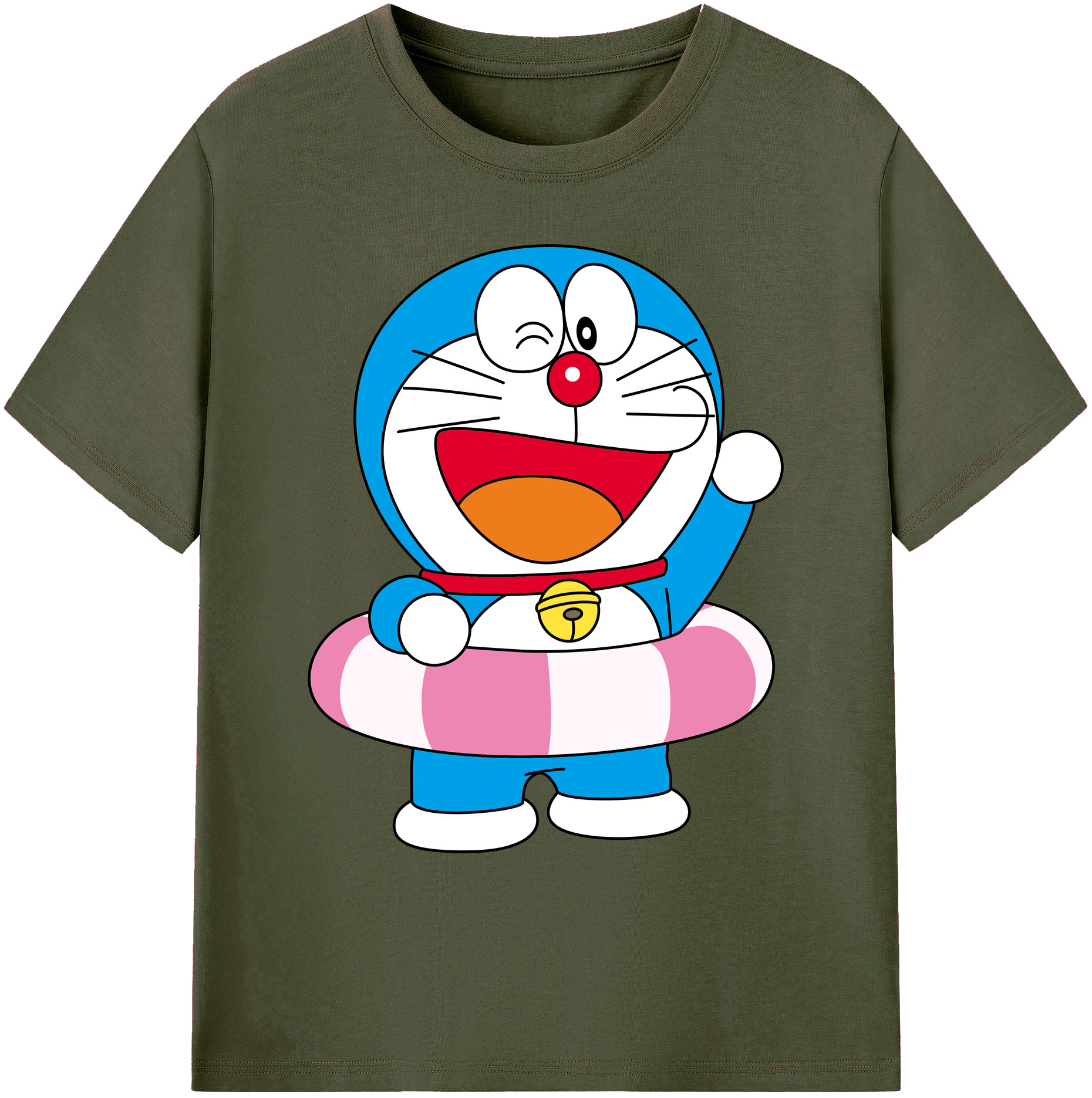（画像用） ドラえもん Doraemon 綿100％ メンズ半袖Tシャツ｜肌触りやわらか＆通気性